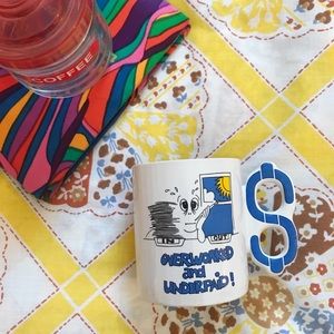 80s Vintage Overworked and Underpaid Mug
